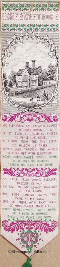 Bookmark of with words and formal country house