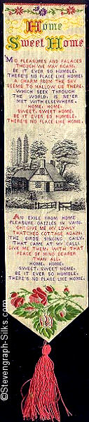 Bookmark of with words and country cottage type house