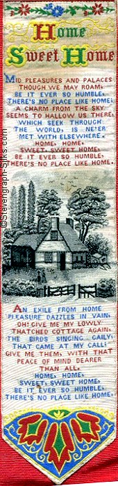 Bookmark of with words and country cottage type house