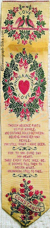 Bookmark with title inside wreath with heart image