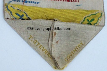 Stevens logo on the reverse pointed end of this bookmark