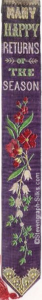 Bookmark with words and image of flowers