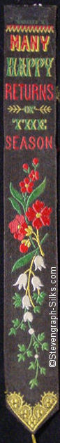 Bookmark with words and image of flowers