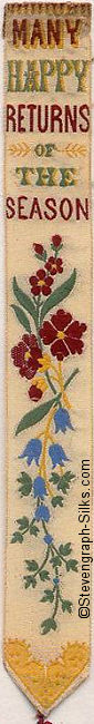 Bookmark with words and image of flowers