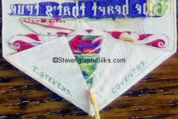 Stevens logo on the reverse pointed end of this bookmark