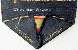 Stevens logo on the reverse pointed end of this bookmark