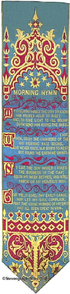 bookmark with words of hymn