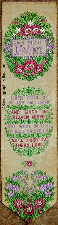 Bookmark with two wreaths with words