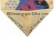 T. Stevens name woven on reverse of this bookmark