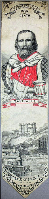 Bookmark with portrait of Garibaldi