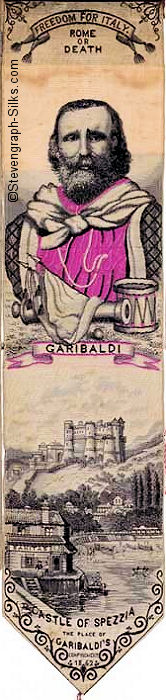 Bookmark with portrait of Garibaldi