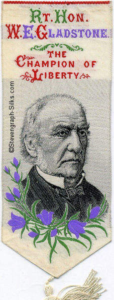 Bookmark with words Rt Hon W.E. Gladstone