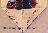 Stevens logo reverse pointed end of this bookmark