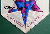 Stevens logo woven on reverse pointed end of this bookmark