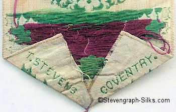 Stevens logo reverse pointed end of this bookmark
