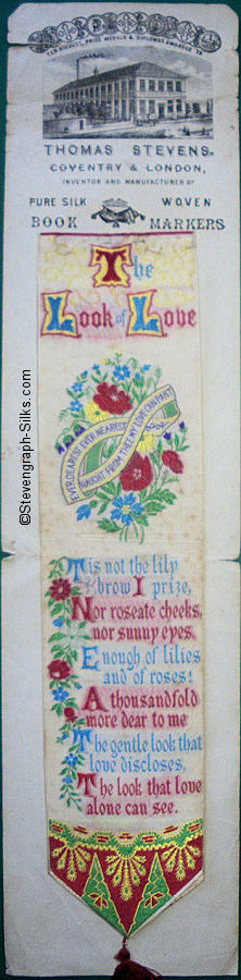 same bookmark still attached to stiff backing paper used to support the bookmark wilst in the post)