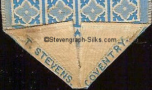 Stevens logo on the reverse pointed end of this bookmark