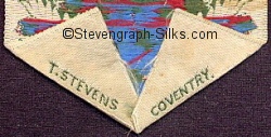 Stevens logo on the reverse pointed end of this bookmark