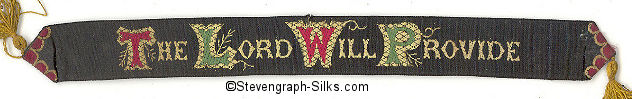 silk bookmark with title words only