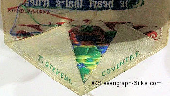 Stevens logo reverse pointed end of this bookmark