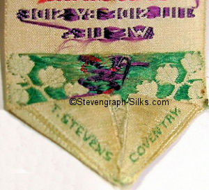 reverse of this bookmark showing the Stevens logo