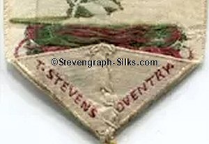 Stevens logo on the reverse pointed end of this bookmark