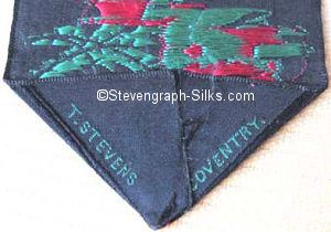 Stevens logo on the reverse pointed end of this bookmark