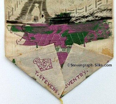 Stevens logo on the reverse pointed end of this bookmark