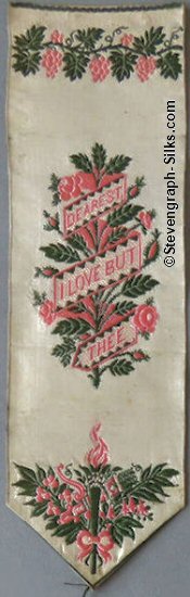 Bookmark with words on a ribbon