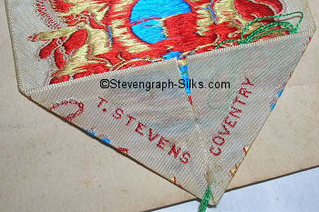 Stevens logo on the reverse pointed end of this bookmark