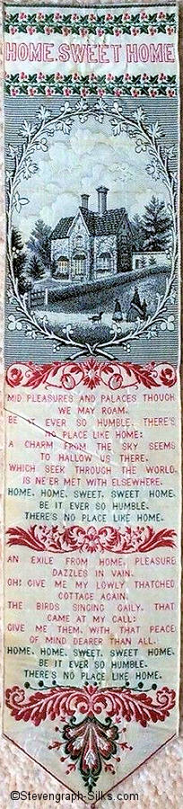 Bookmark of with words and formal country house