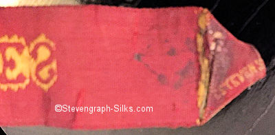 Stevens logo on the reverse pointed end of this bookmark