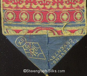 Stevens logo on the reverse pointed end of this bookmark