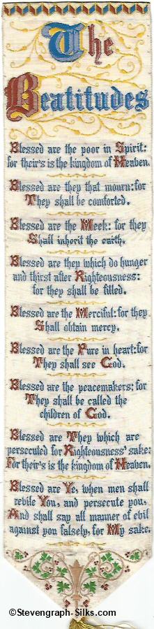 Silk bookmark with words