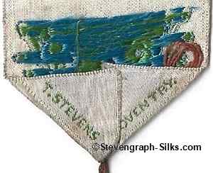 Stevens logo reverse pointed end of this bookmark