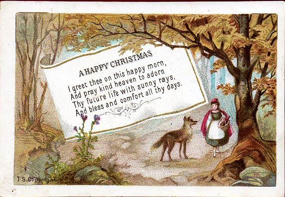 printed card with people - A Happy Christmas