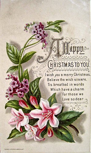 Miscellaneous printed card - A Happy Christmas To You