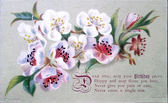 Miscellaneous printed card - Dear One, May your birthday prove . . .
