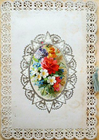 multiple printed cards joined together, with words printed inside - May Christmas bring you every joy