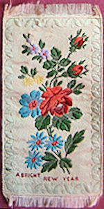 white rectangular Silk - " A Bright New Year "