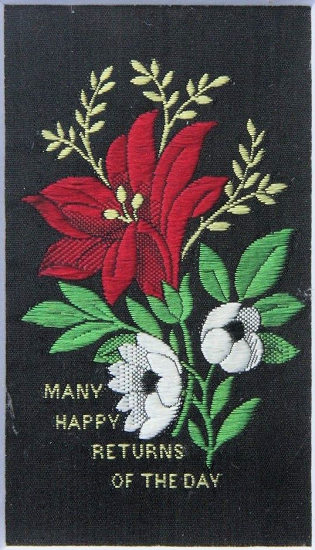 Rectangular Silk - " Many happy returns of the day "