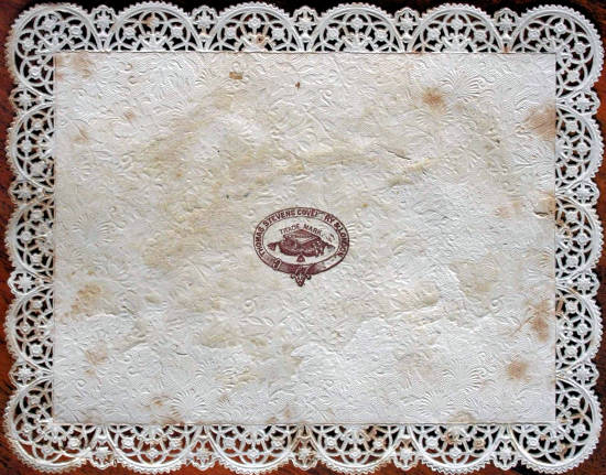 image of Stevens copyright logo printed on the reverse of this silk rectangle