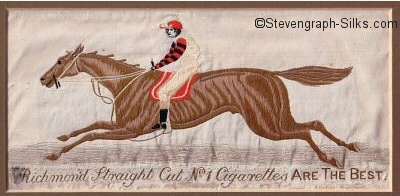 Image of cigarette label with Iroquios racehorse