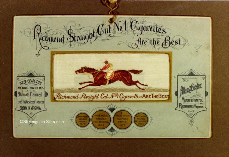 Non-Stevens cigarette label with Iroquios racehorse