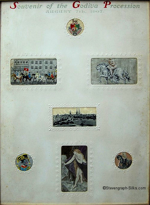 seven Stevens silk in one card-mount; being primarily his postcard pictures