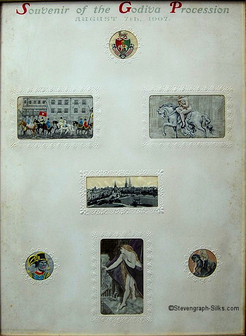 seven Stevens silk in one card-mount; being primarily his postcard pictures