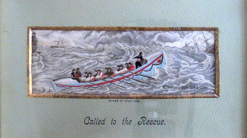 Life boat with 10 oarsmen and 3 rescuers in a wild storm, going to a sinking boat