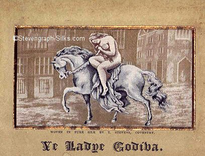 Lady Godiva rides bareback through the streets of Coventry, with no Peeping Tom in sight