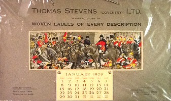 typical stevengraph woven silk calendar