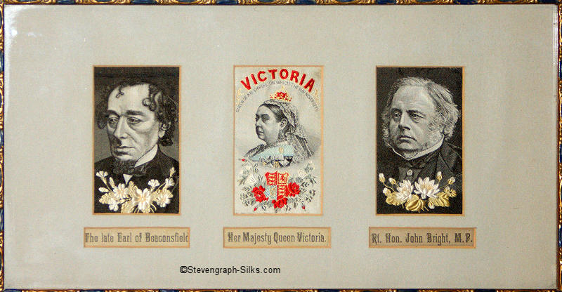 Portraits of Beaconsfield, Queen Victoria & Bright